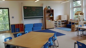 Das ist ein Klassenraum unserer Vorschulklasse.